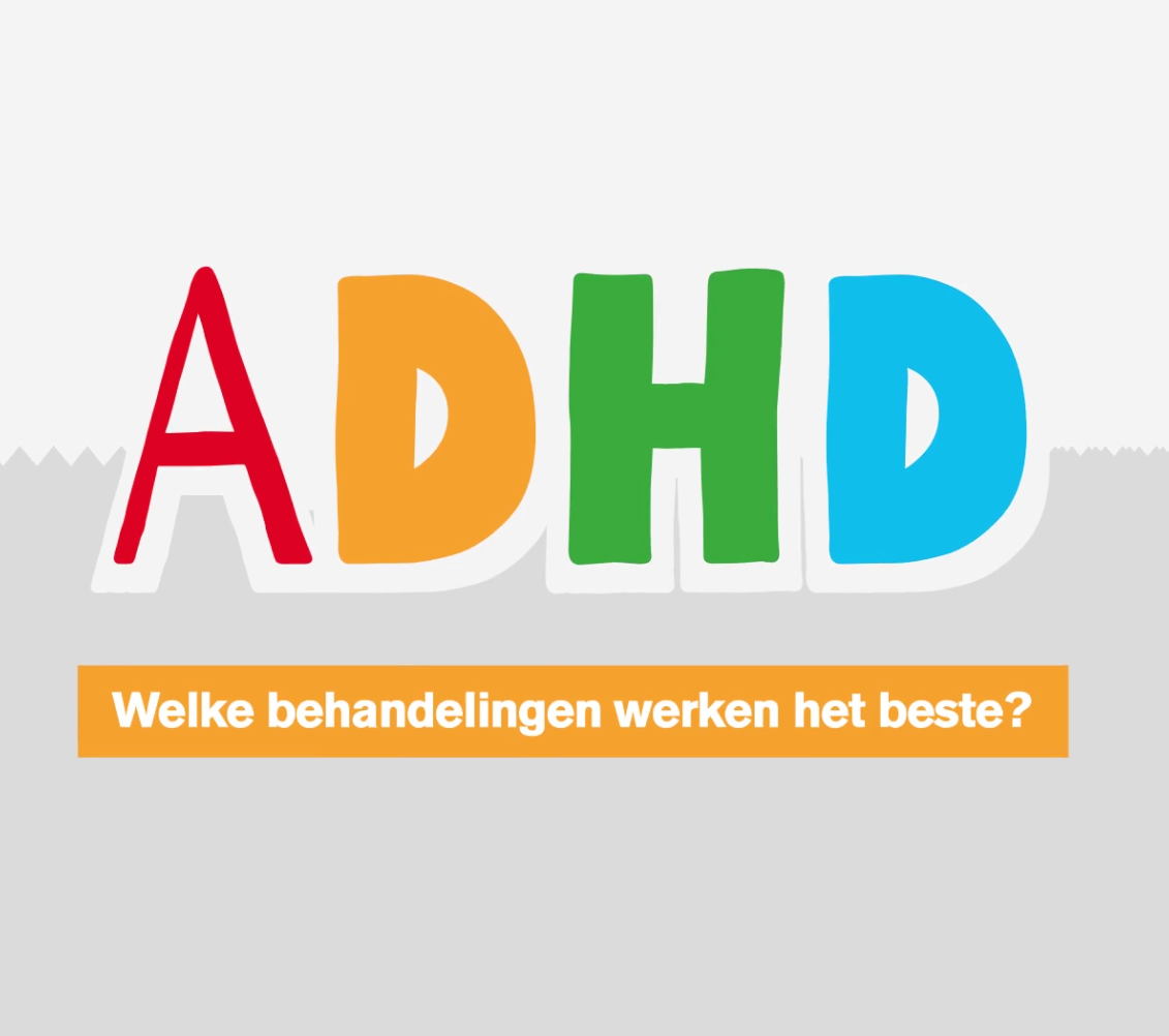 Animatie over welke behandeling voor ADHD(-gedrag) wel en niet wordt aangeraden.
